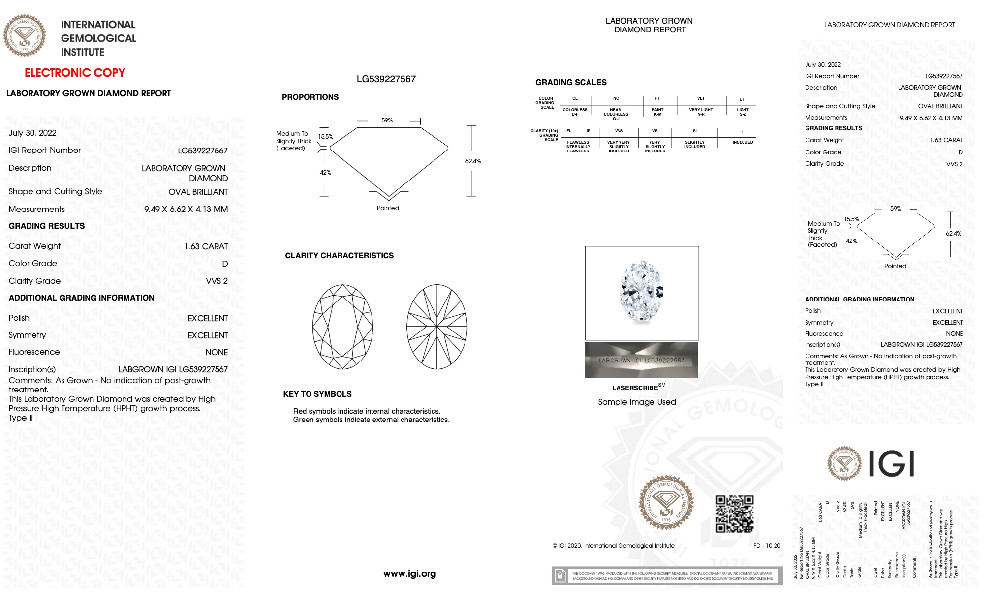 Aurora - 1.63ct Oval Lab Grown Diamond - Image 4