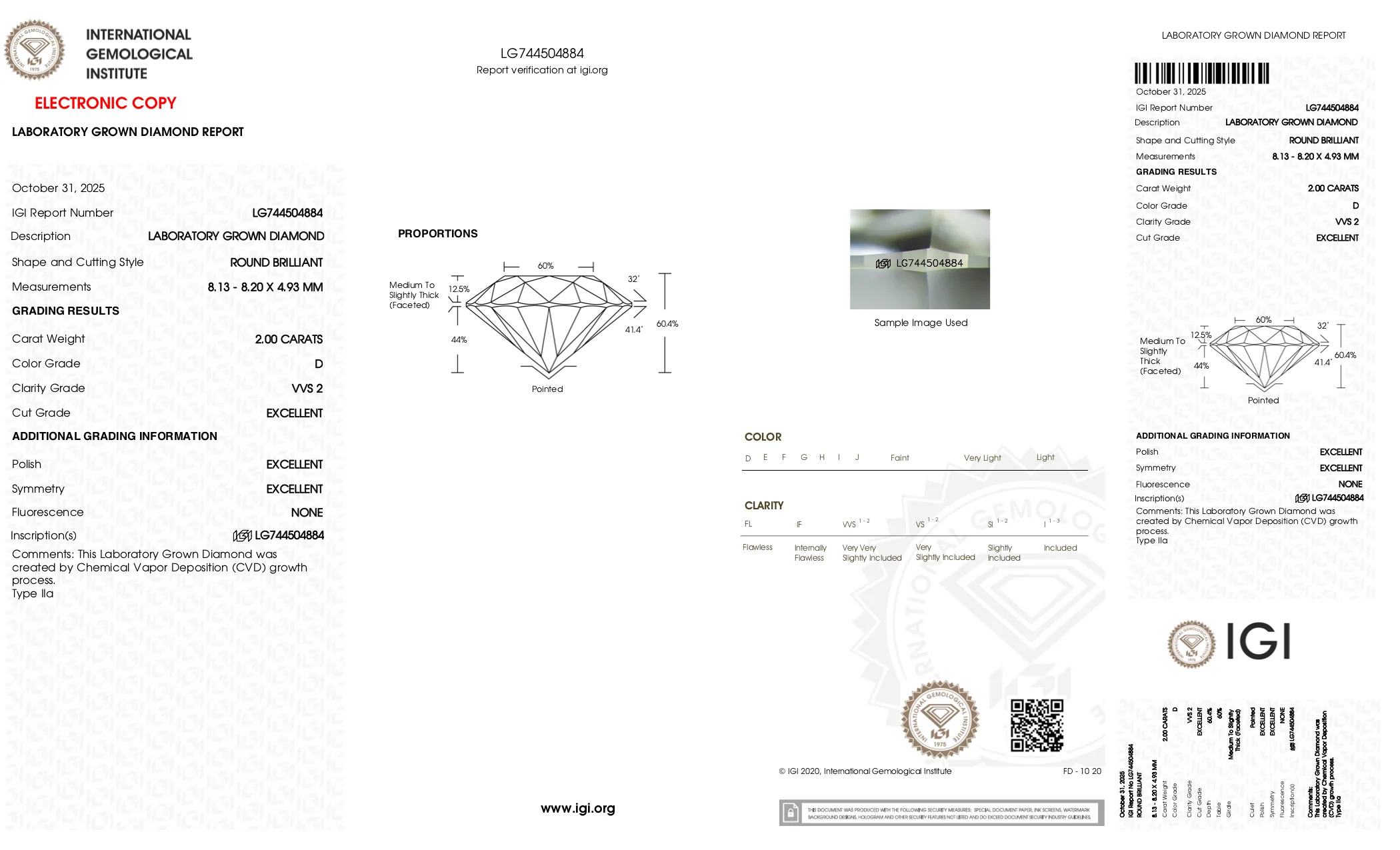 Maron - 2.00ct Round Lab Grown Diamond - Image 4