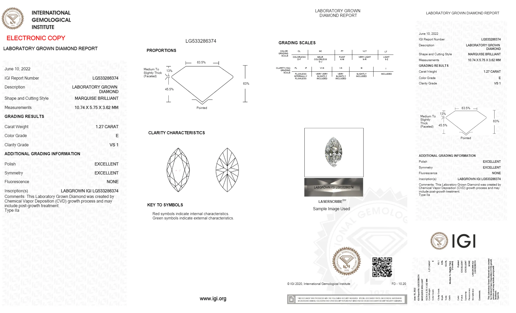 Palma - 1.27ct Marquise Lab Grown Diamond - Image 4