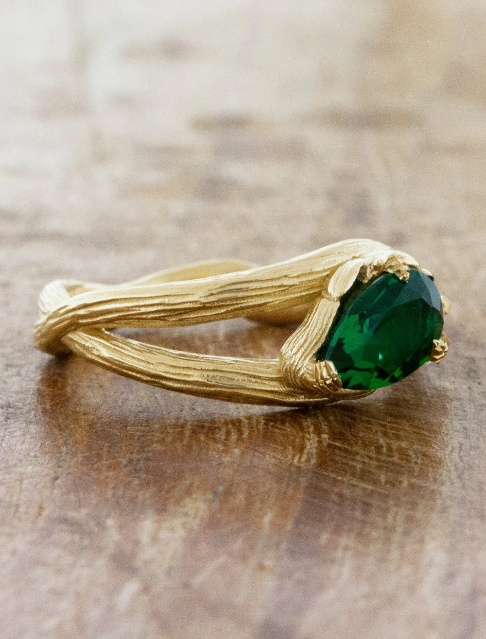 Talia - 0.74ct Pear Lab Grown Emerald - Image 3